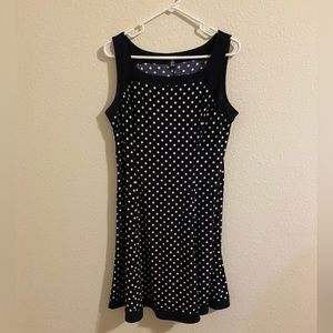 Blue & White Polka Dot Dress